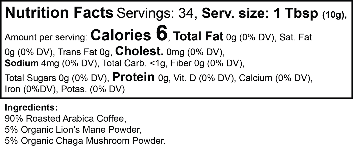 Vitality Mushroom Coffee (Medium Roast)